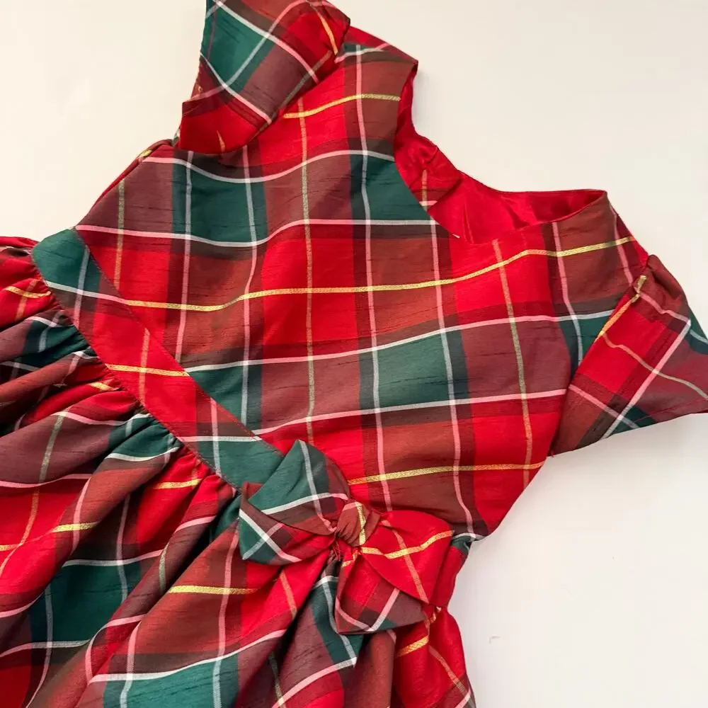 Gymboree Girls Red Plaid Holiday Dress - Excellent!